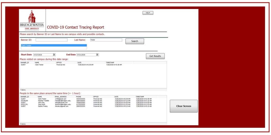 Using Argos for Contact Tracing at BSU