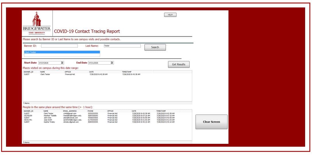 Using Argos for Contact Tracing at BSU