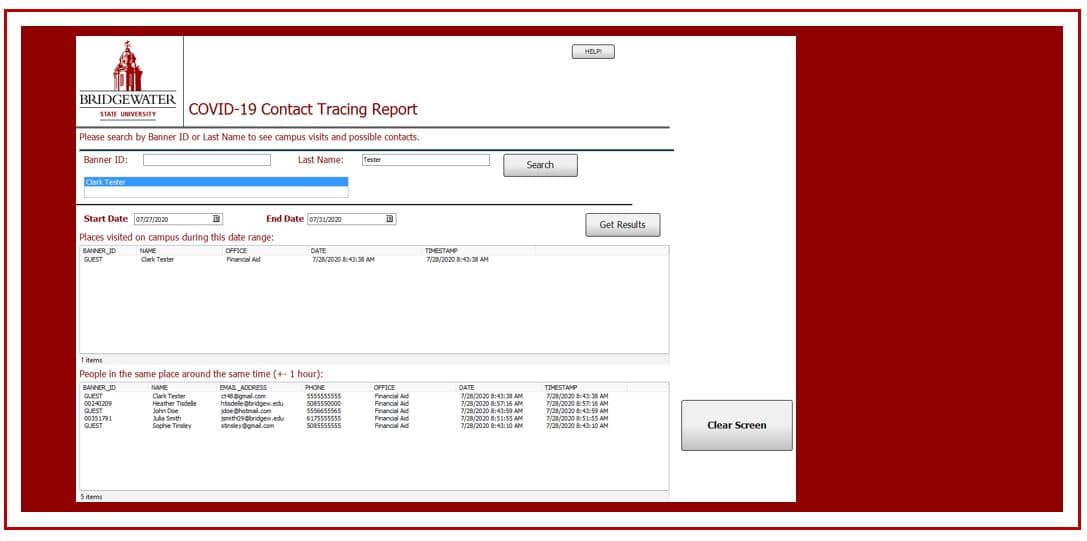 Using Argos for Contact Tracing at BSU