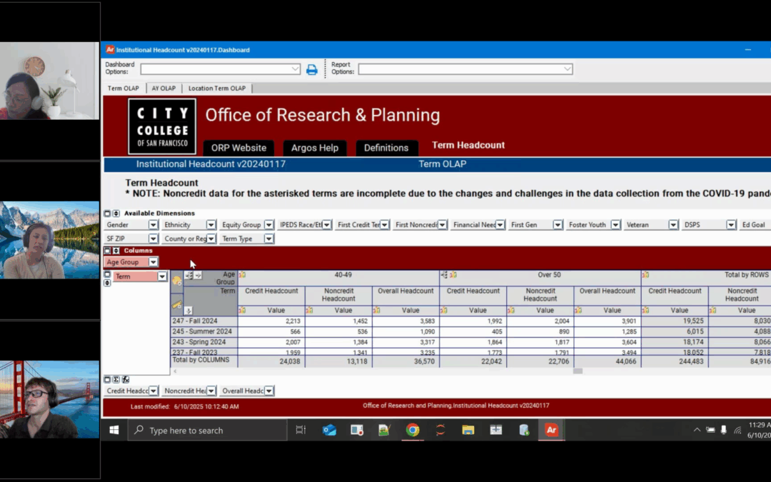 CCSF Guiding Data-Driven Discussions with Argos